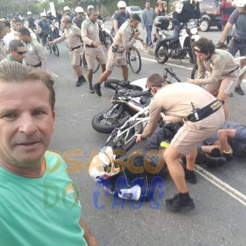 Encontraram a selfie tirada no acidente do desfile da tocha olímpica